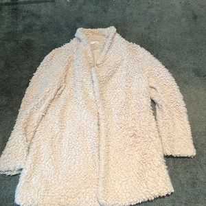 Soft, teddy bear long cardigan small